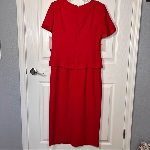 Jessica Howard Red Maxi Dress Sz 12 Vintage Nordstrom NWT - Picture 9 of 15